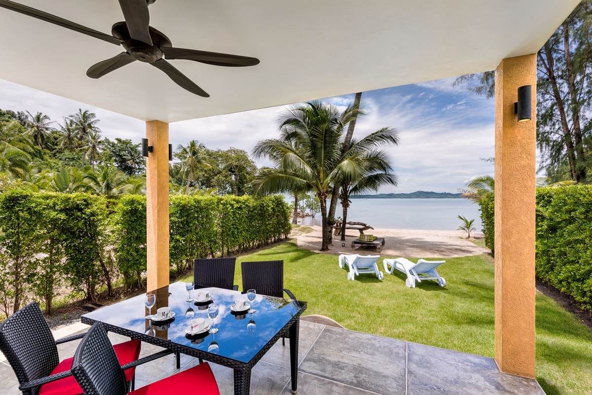 Patio with beach view | Koh Chang Beach Villa 32B