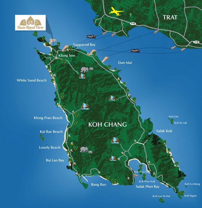 Koh Chang Island Map | Siam Royal Village